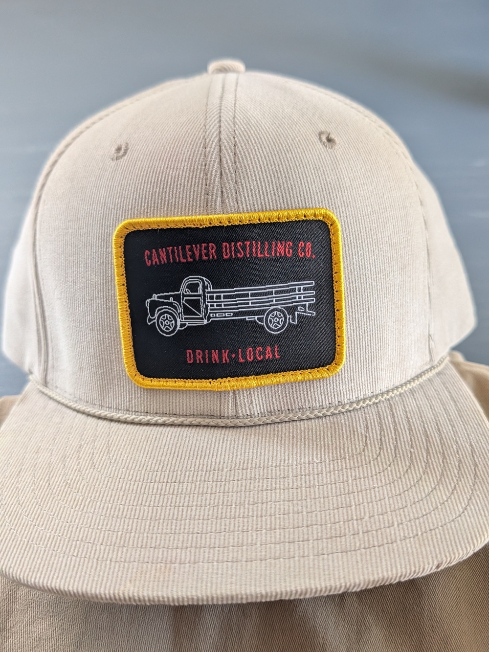 Cantilever Distilling Co. Beige Drink Lical Patch Cap